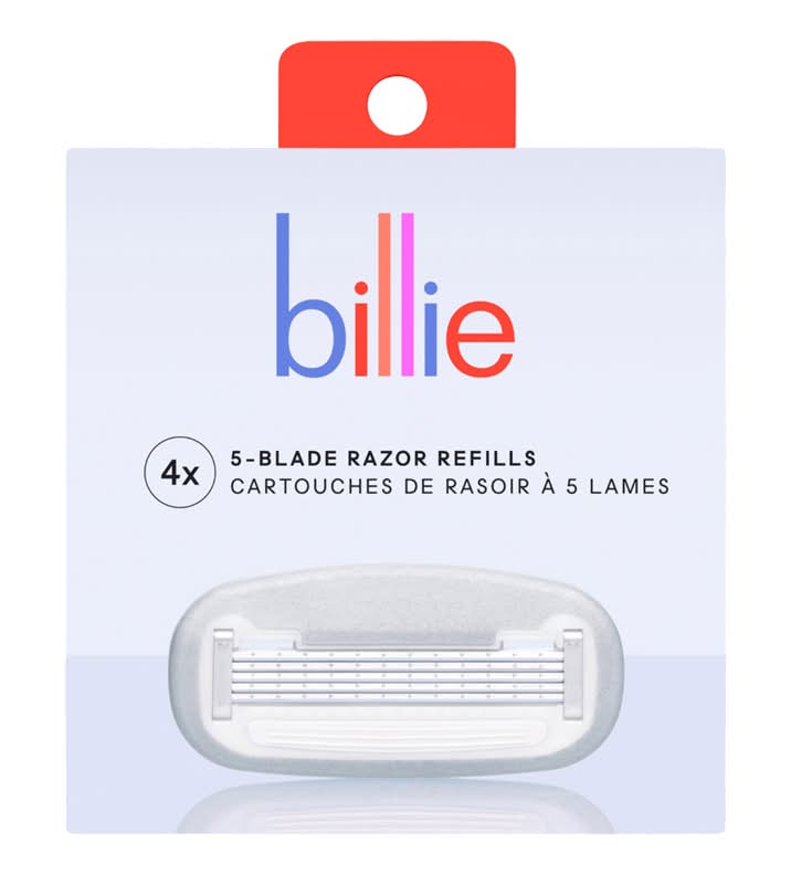 Billie cartouches de rasoir à 5 lames (4 unités) - billie womens razor blade refills (4 ct)
