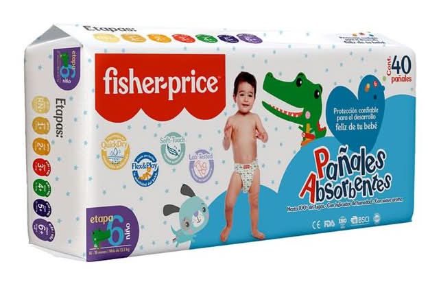 Fisher-Price · Pañales absorbentes para bebés (40 un)