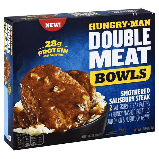 HungryMan Double Meat Bowls Smothered Salisbury Steak Delivery Near