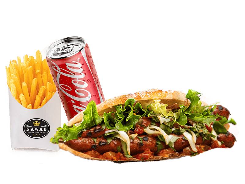 Menu sandwich merguez