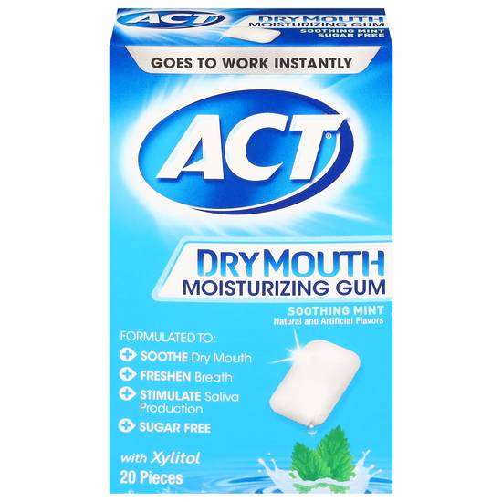 Act Soothing Mint Moisturizing Gum (20 ct)