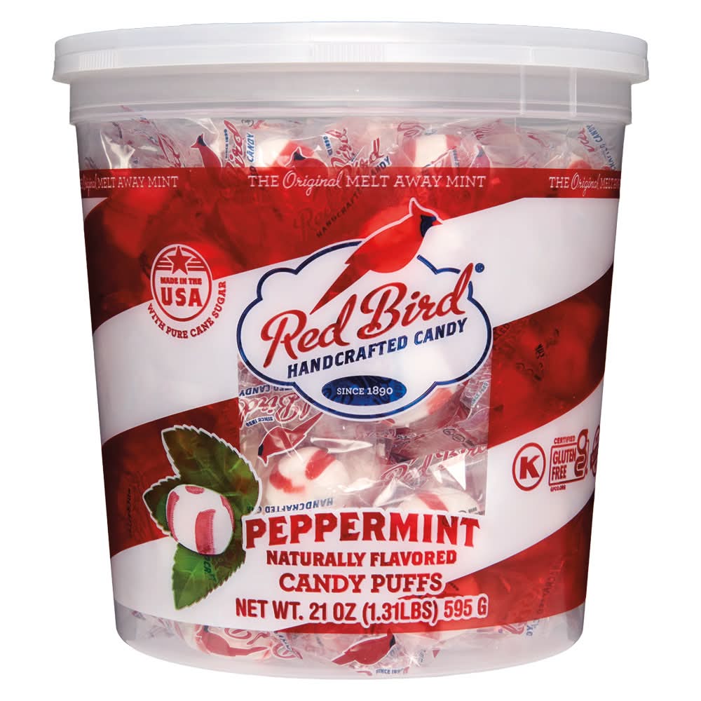 Red Bird Handcrafted Candy Puffs, Peppermint (21 oz)