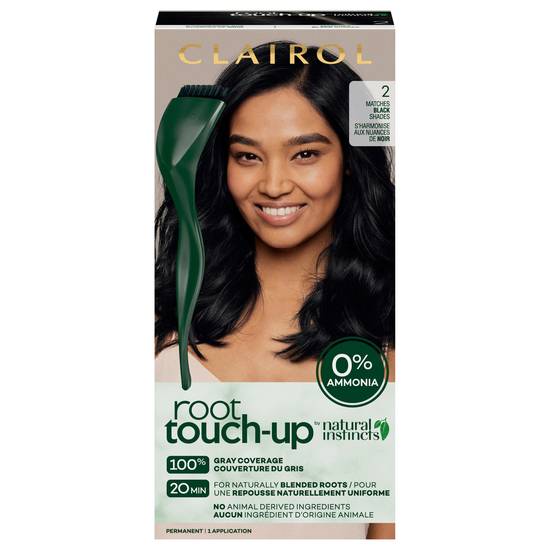Clairol 2 Matches Black Shades Root Touch-Up Permanent Color