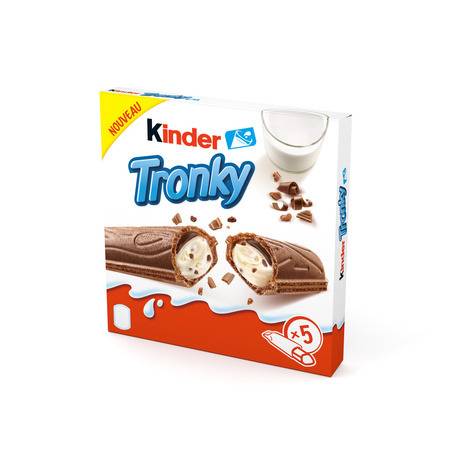 Biscuits tronky fourrés chocolat au lait KINDER - le paquet de 90g