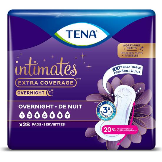 TENA Serenity Overnight Ultimate Incontinence Pads, 28 CT