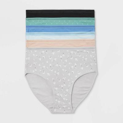 Auden Cotton Stretch Briefs Underwear, Women, XXL, Assorted (6 ct)