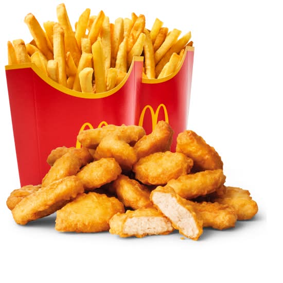 WK Snackbundel (20 Chicken McNuggets + 2 Medium Frietjes)