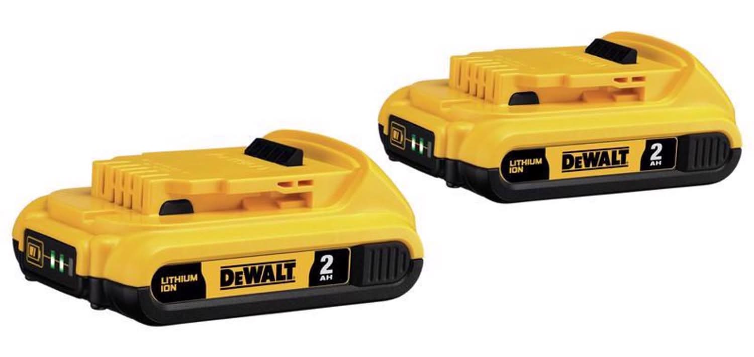 Dewalt 20V Max Dcb203-2 2 Ah Lithium-Ion Compact Battery 2 Pc