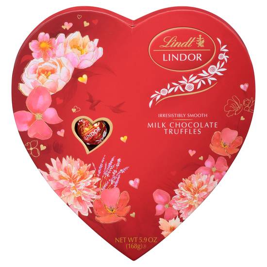 Lindt Assorted Milk Chocolate Truffles Valentine Heart - 5.5 oz