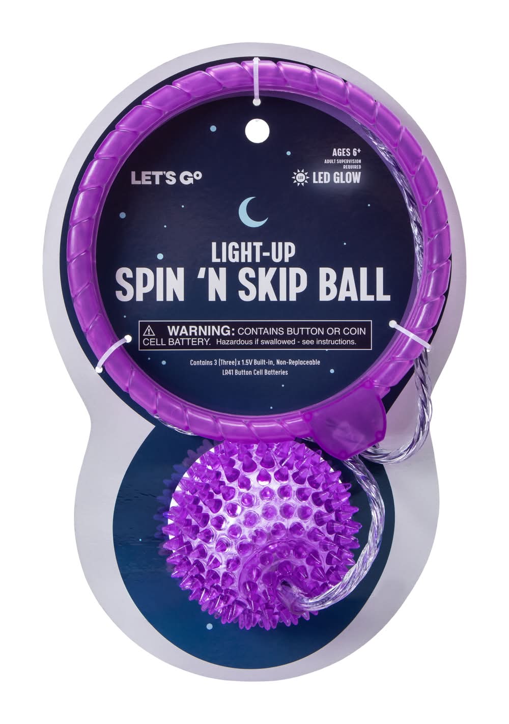 Light-Up Spin 'N Skip Ball Purple