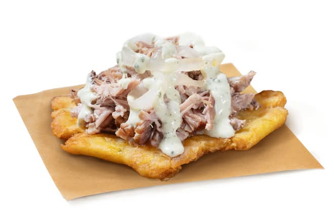 1 Topped Tostón With Pork