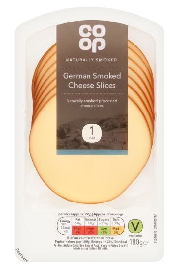 Co-op German Smoked Cheese Slices (180g)