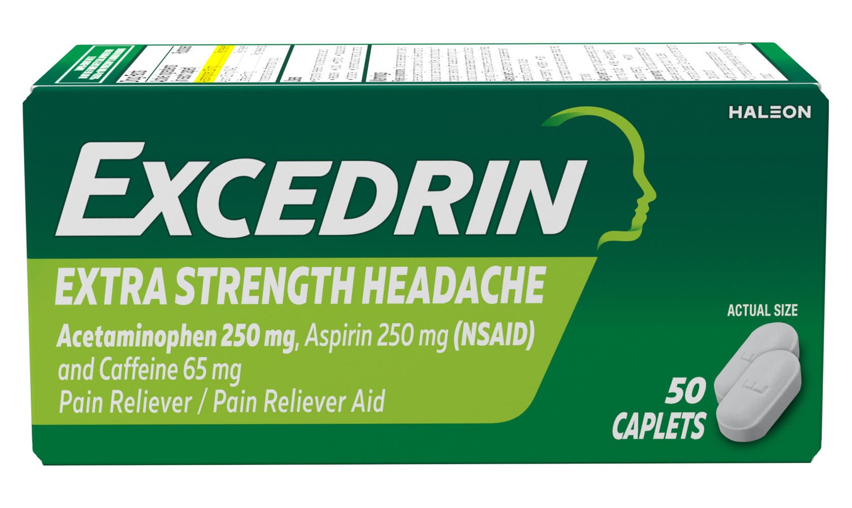 Excedrin Extra Strength Pain Reliever Aid (50 ct)