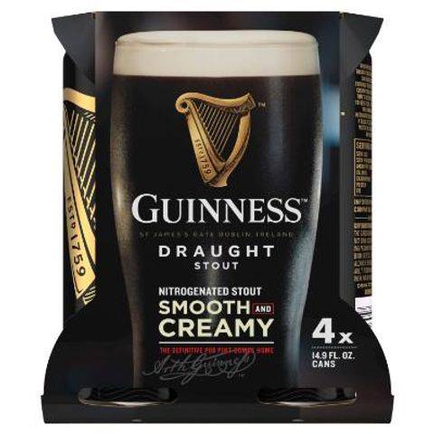 Guinness Draught 4 Pack 14.9oz Cans