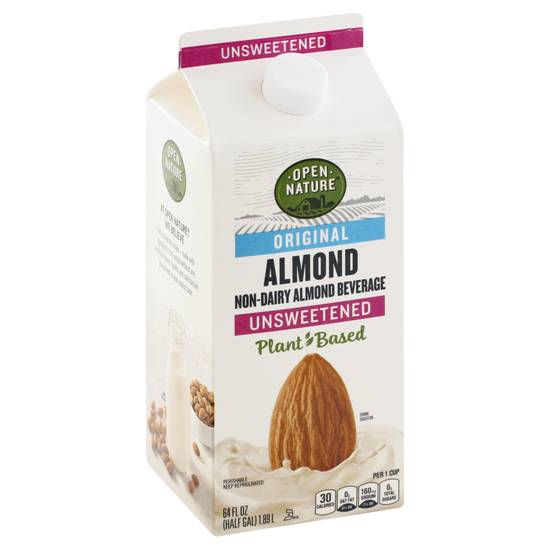 Open Nature Original Unsweetened Almond Milk (64 fl oz)