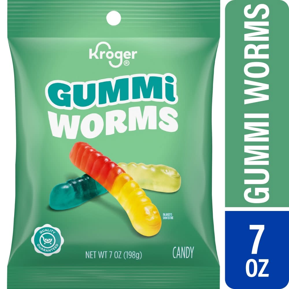 Kroger Gummi Worms Candy Bag (7 oz)