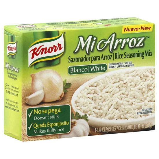 Knorr Sazonador Para Arroz Blanco White Rice Seasoning Mix (4ct)
