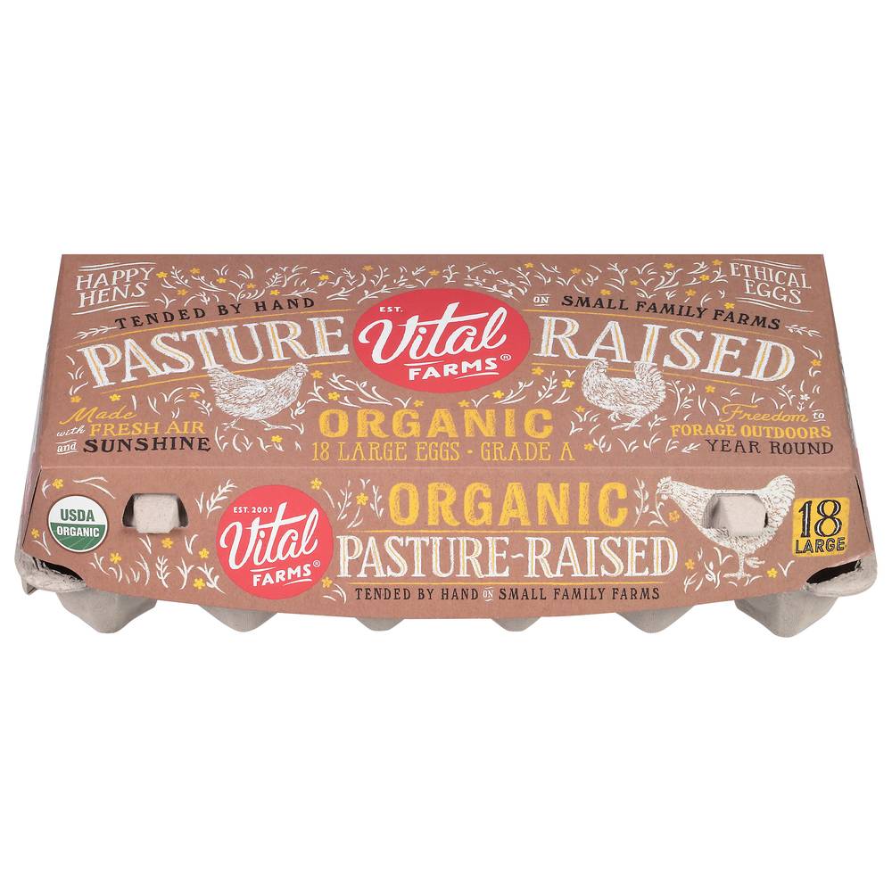 Vital Farms Organic Pasture-Raised Grade a Eggs (large)