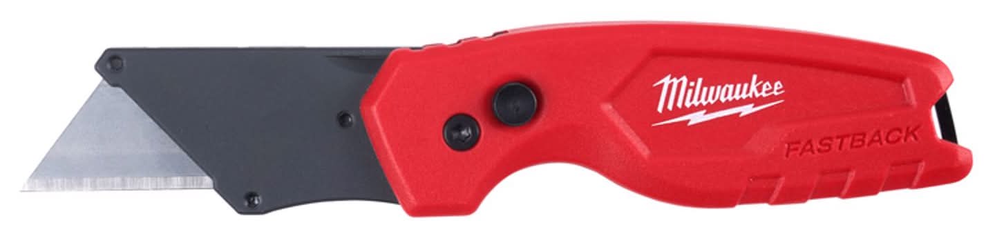 Milwaukee Fastback 6.15 In. Press And Flip Folding Compact Utility Knife Red 1 Pc