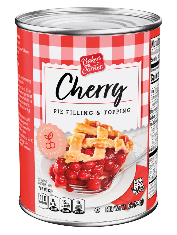 Baker's Corner Cherry Pie Filling & Topping (21 oz)