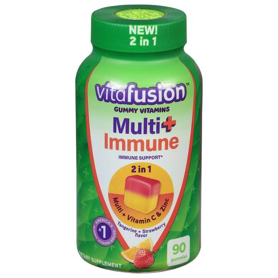 Vitafusion Multi + Immune Tangerine + Strawberry Flavor Gummy Vitamins (90 ct)