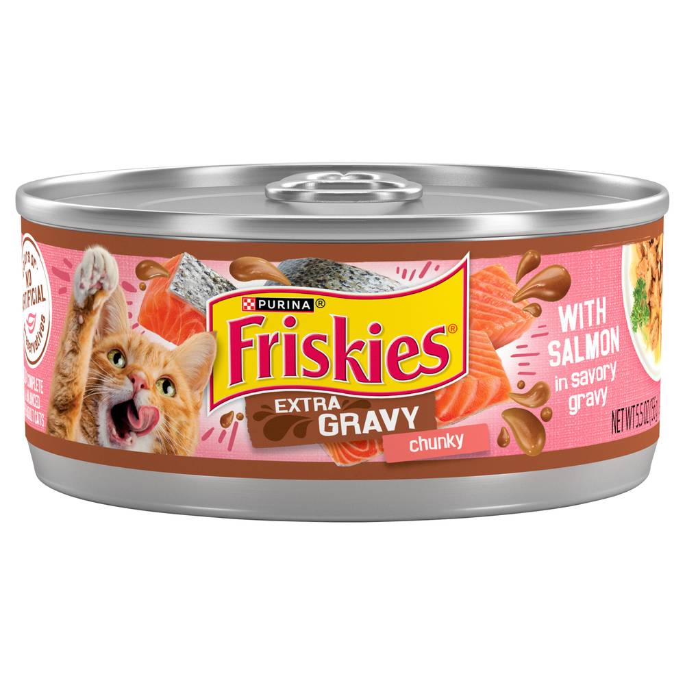 Friskies Purina Extra Gravy Chunky With Salmon in Savory Gravy