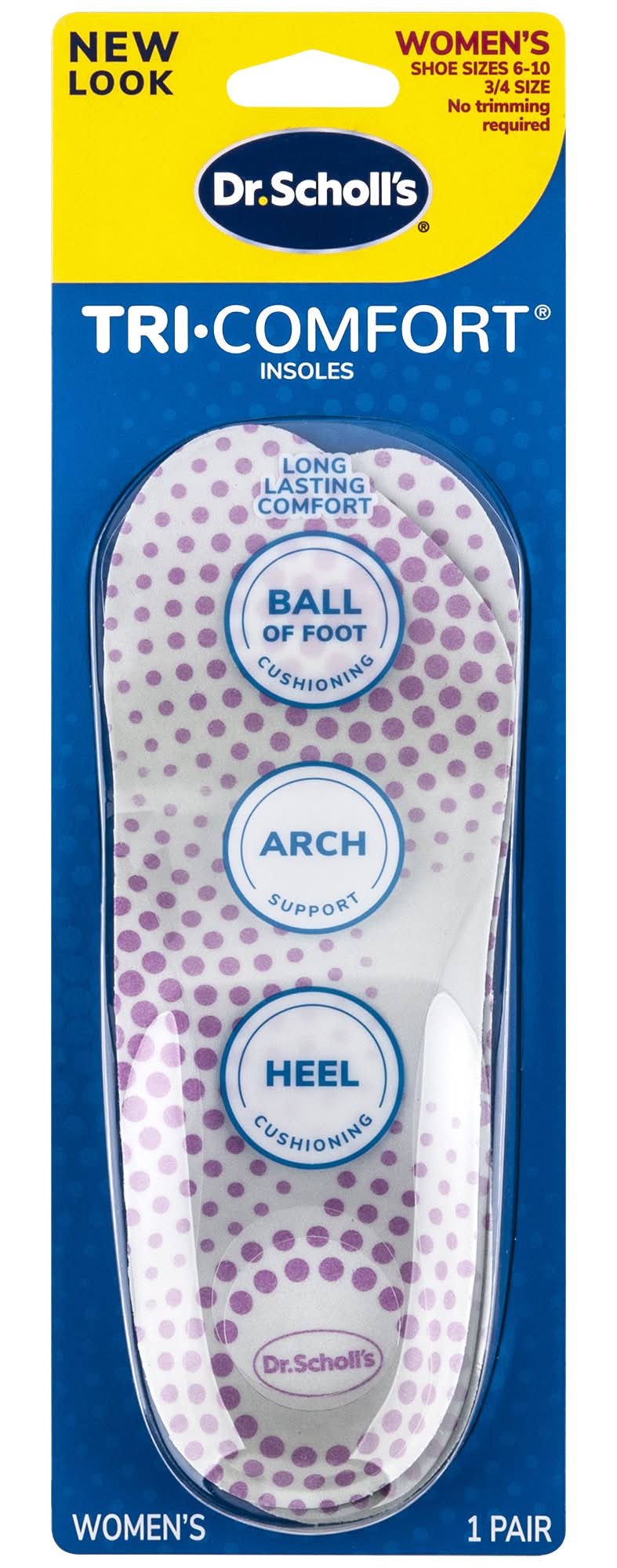 Dr. Scholl's Tri-Comfort Insoles Women's, Size 6-10 (2.7 oz)