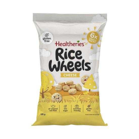Healtheries Rice Wheels Cheese Multipack Gluten Free Lunchbox Snacks 6X21g 126g
