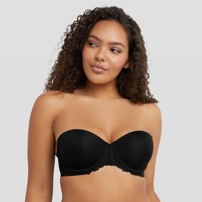 Maidenform Strapless Multiway Push-Up Bra, Women, 38DD, Black