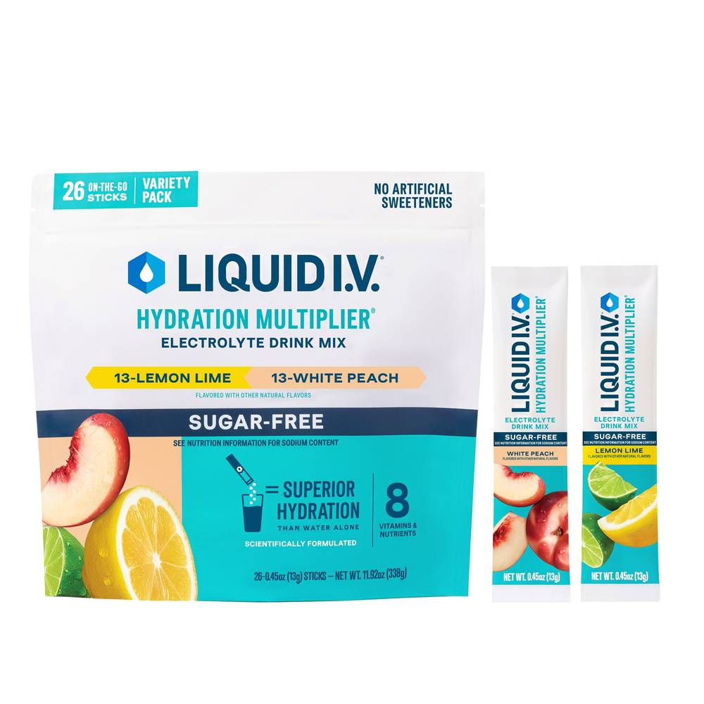 Liquid I.v. Hydration Multiplier Electrolyte Drink Mix (11.92 oz) (lemon lime-white peach)