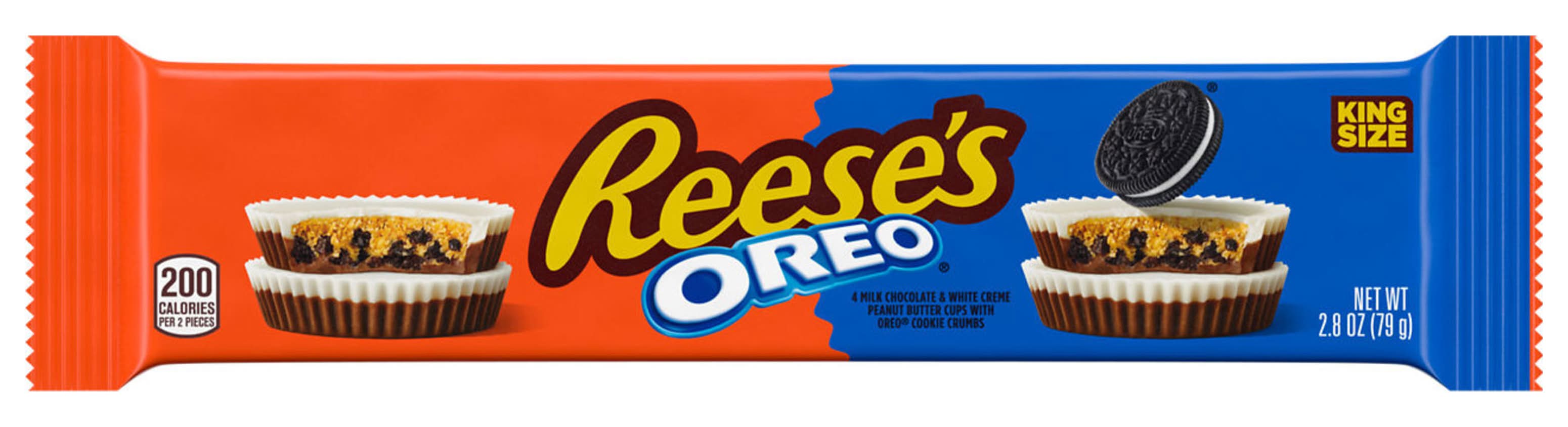 Reese's Oreo King Size Peanut Butter Cups Milk Chocolate and White Creme (2.8 oz, 4 ct)