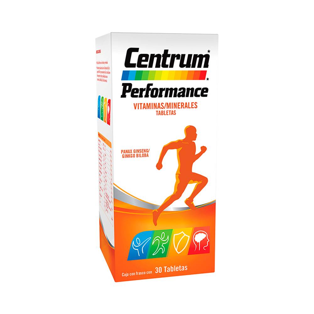 Centrum vitaminas/minerales performance tabletas (bote 30 piezas)