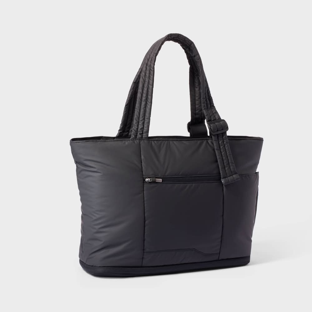 Open Story Puffer Expandable Weekender Bag, Black