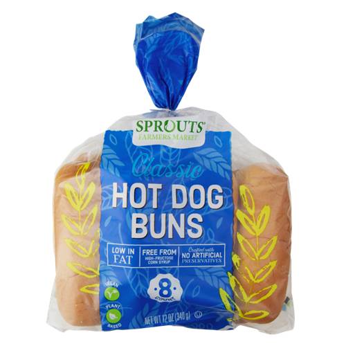 Sprouts Classic Hot Dog Buns 8 Pack