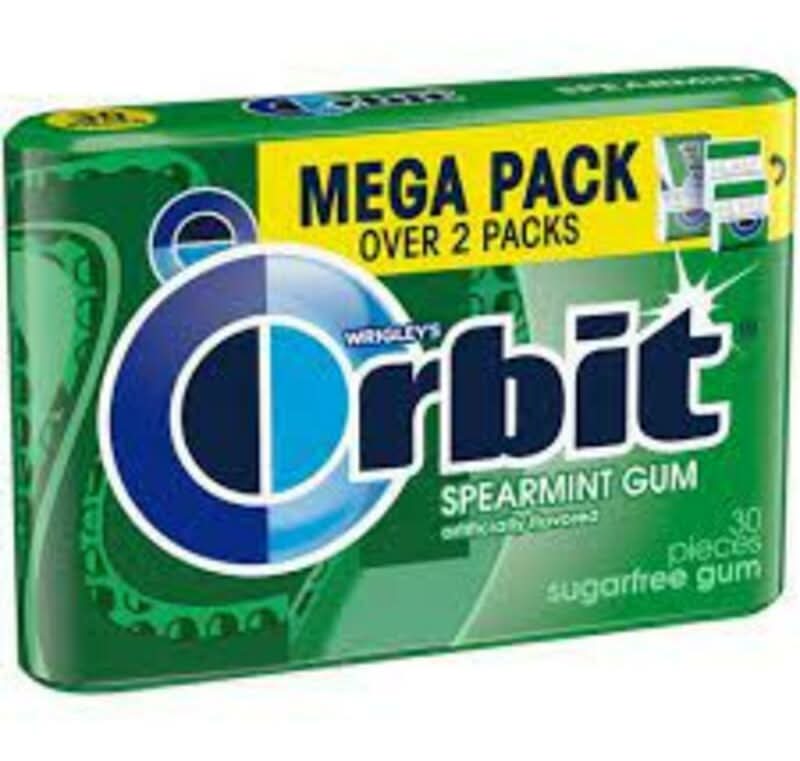 Orbit Gum Spearmint Sugar Free Chewing Gum 30-Piece