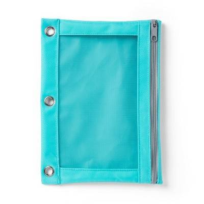 Up&Up Mesh Binder Pencil Pouch Teal