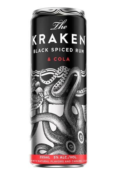 The Kraken Black Spiced Rum & Cola (4ct, 355 ml)