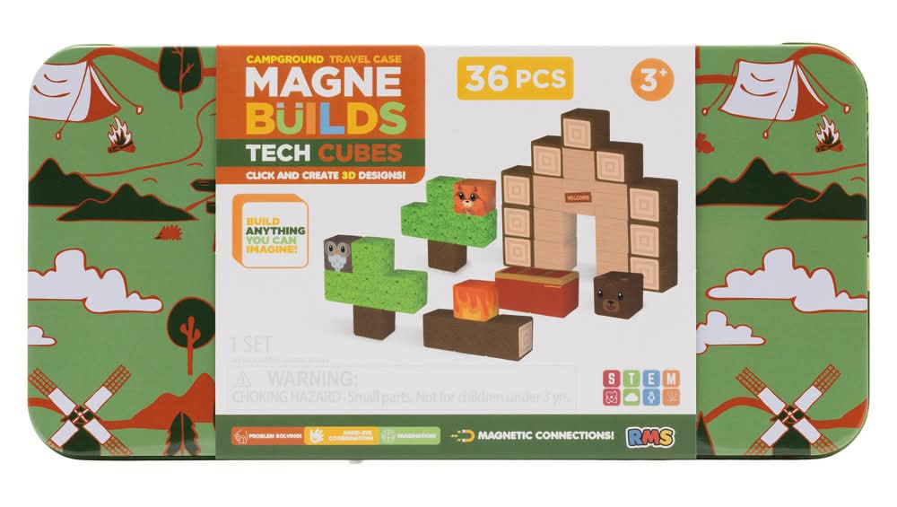 Magne Builds Campground Travel Magnetic Blocks 3+ Years (36 ct)