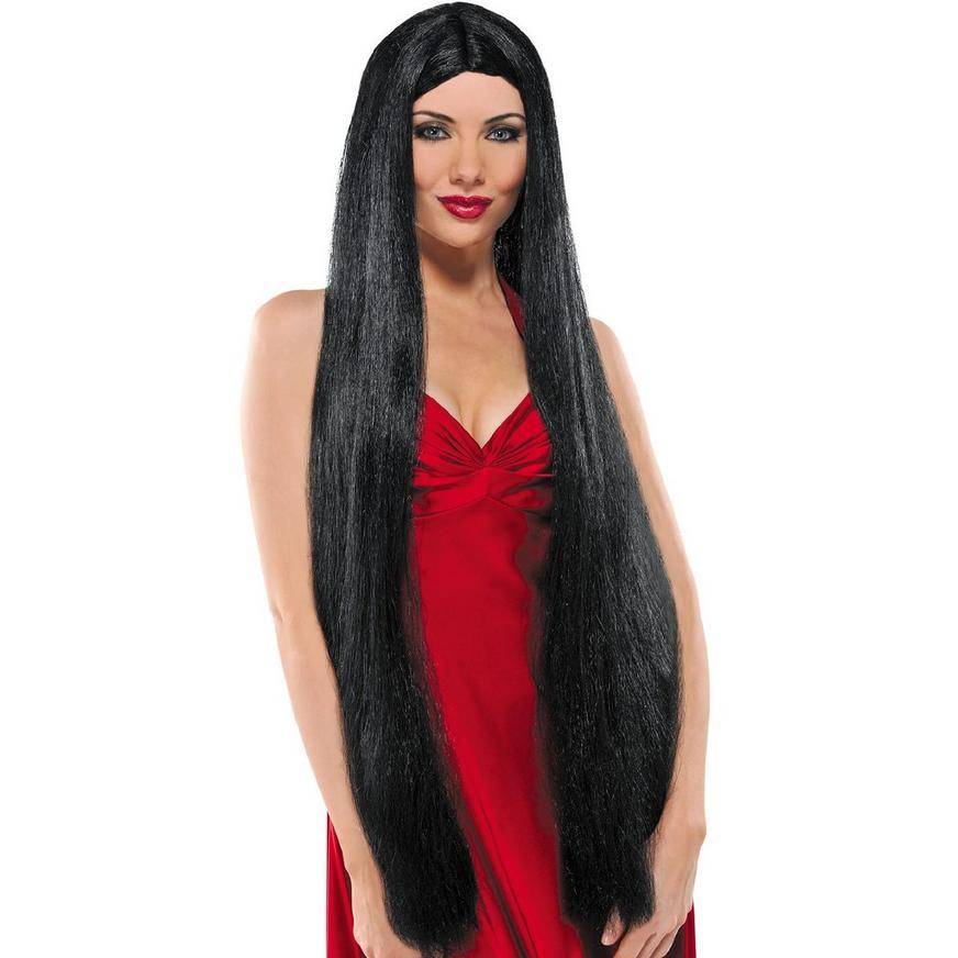 Extra Long Black Wig