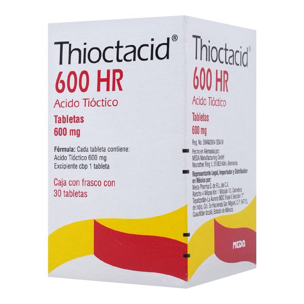 Bayer · Thioctacid hr ácido tióctico tabletas 600 mg (30 un)