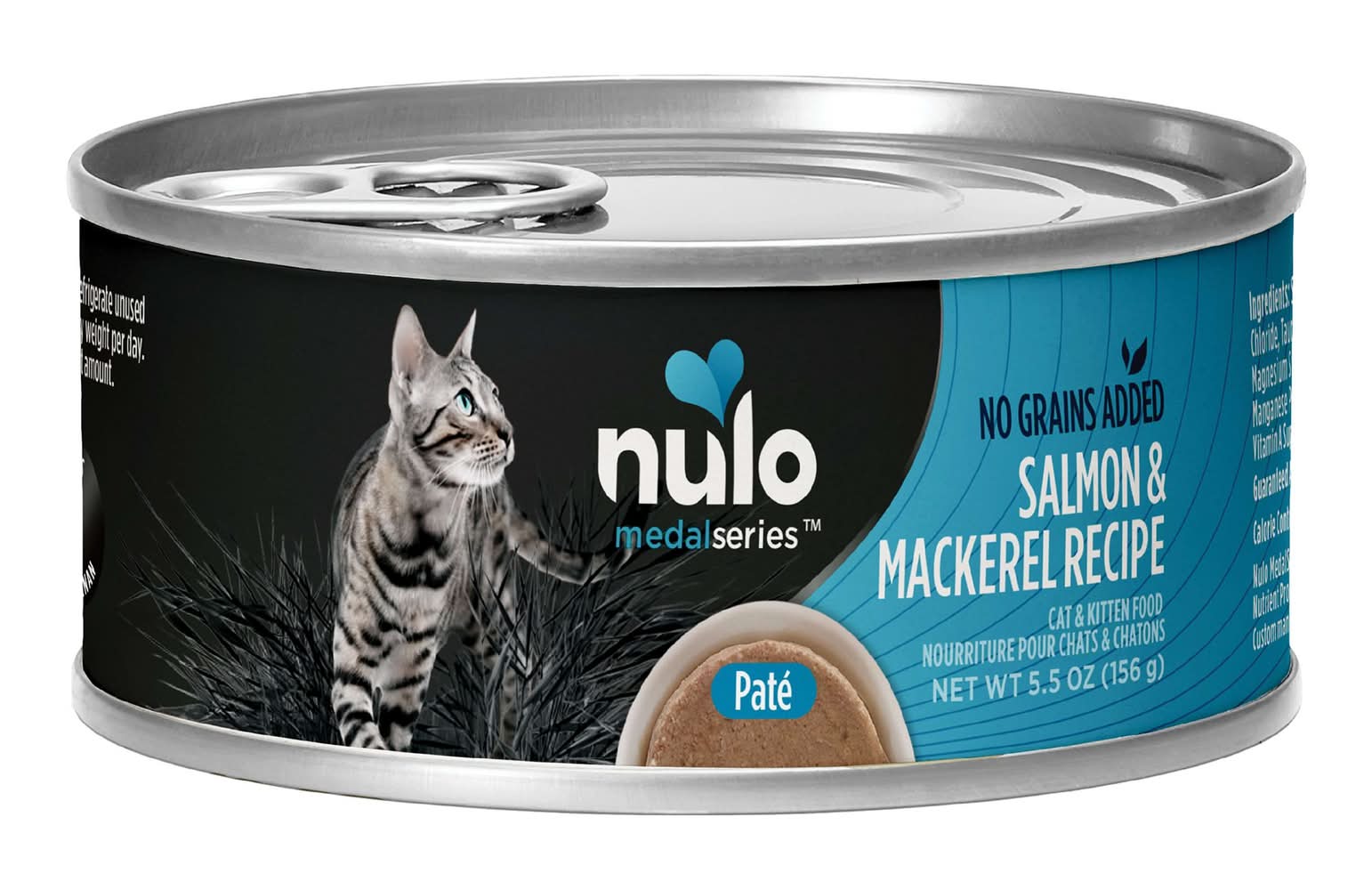 Nulo MedalSeries All Life stages Wet Cat Food - Grain Free, No Corn, Wheat & Soy, 5.5 Oz. (Flavor: Salmon & Mackerel, Color: Assorted, Size: 5.5 Oz)
