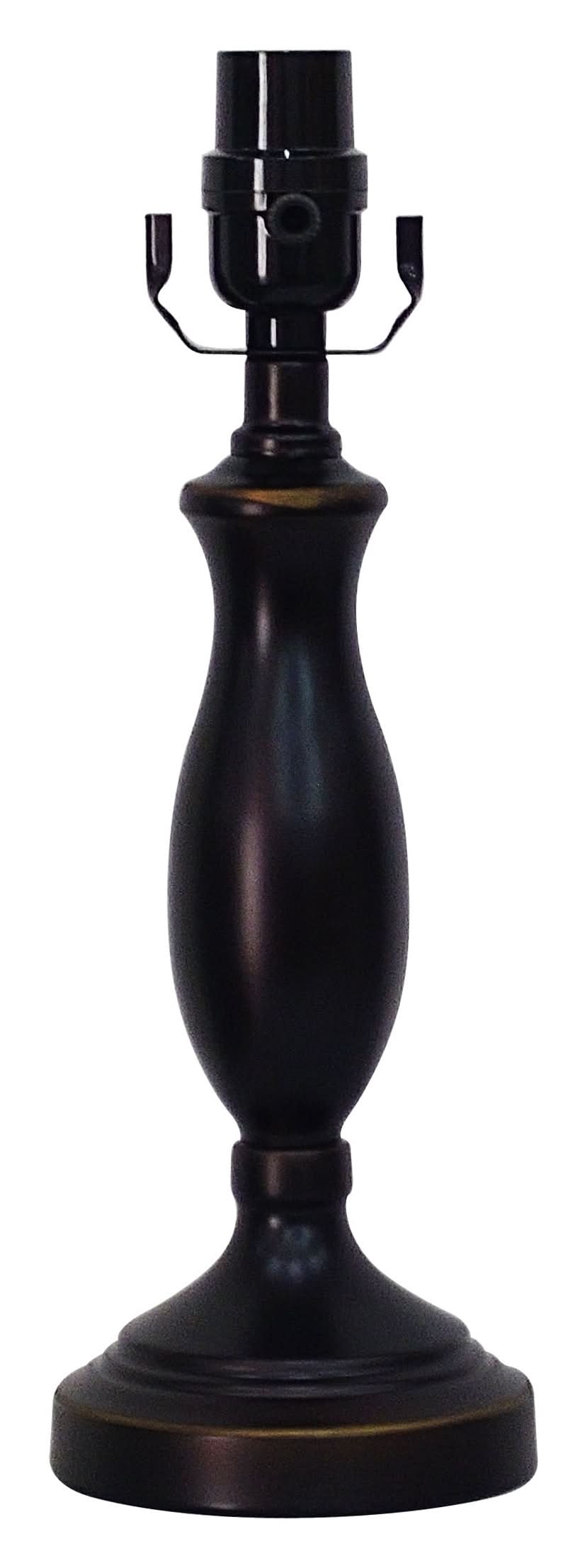 allen + roth 13.25-in Matte Misson Bronze Plug-in Metal Lamp Base