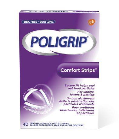 Poligrip Comfort Strip Denture Adhesive (10 g)