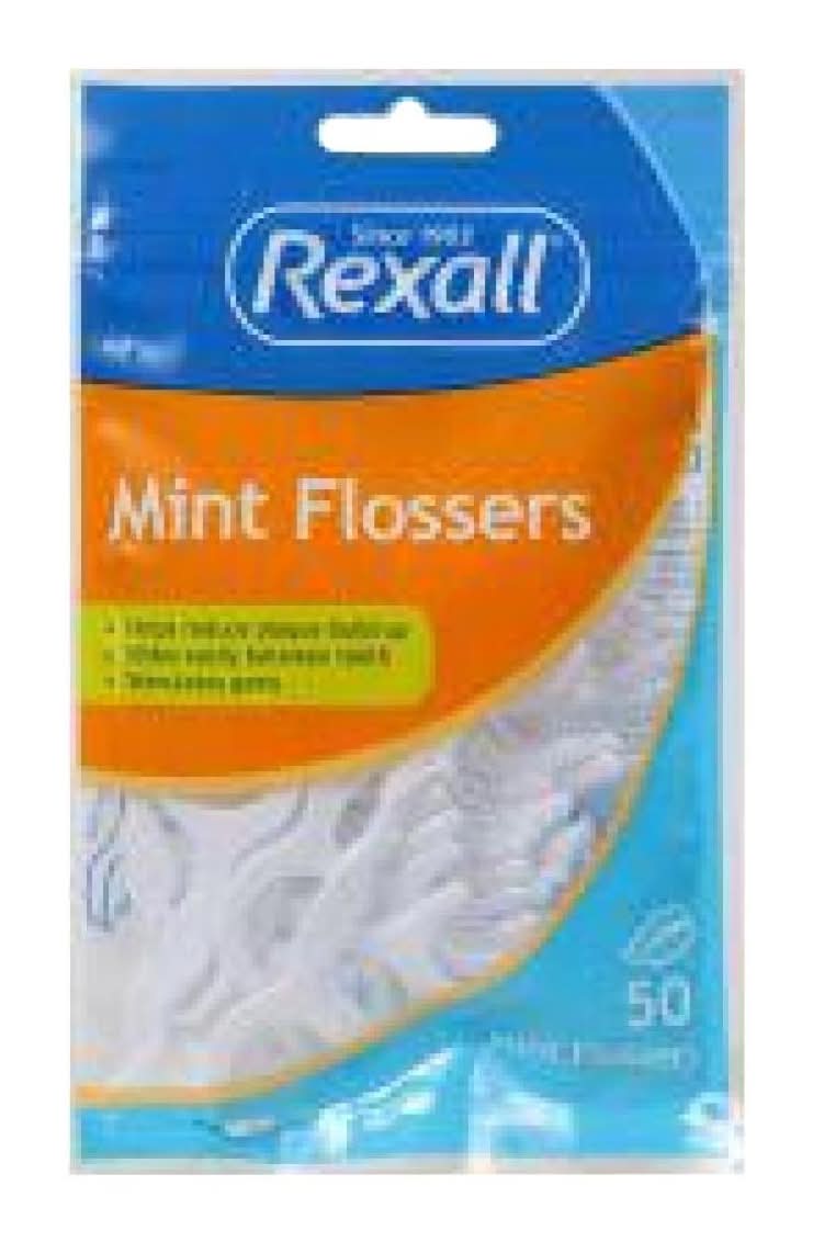 Rexall Dental Flossers, Mint (50 ct)