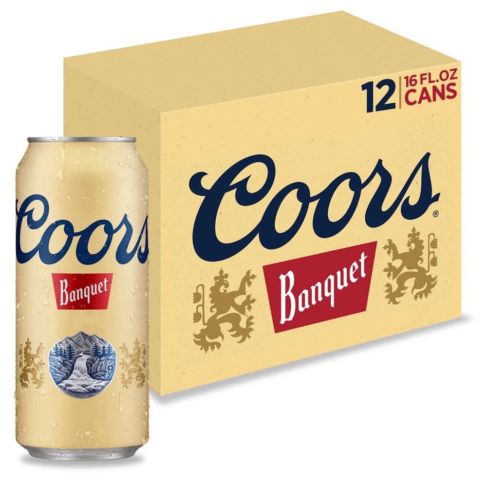 Coors Banquet Lager Beer (12 x 16 fl oz)