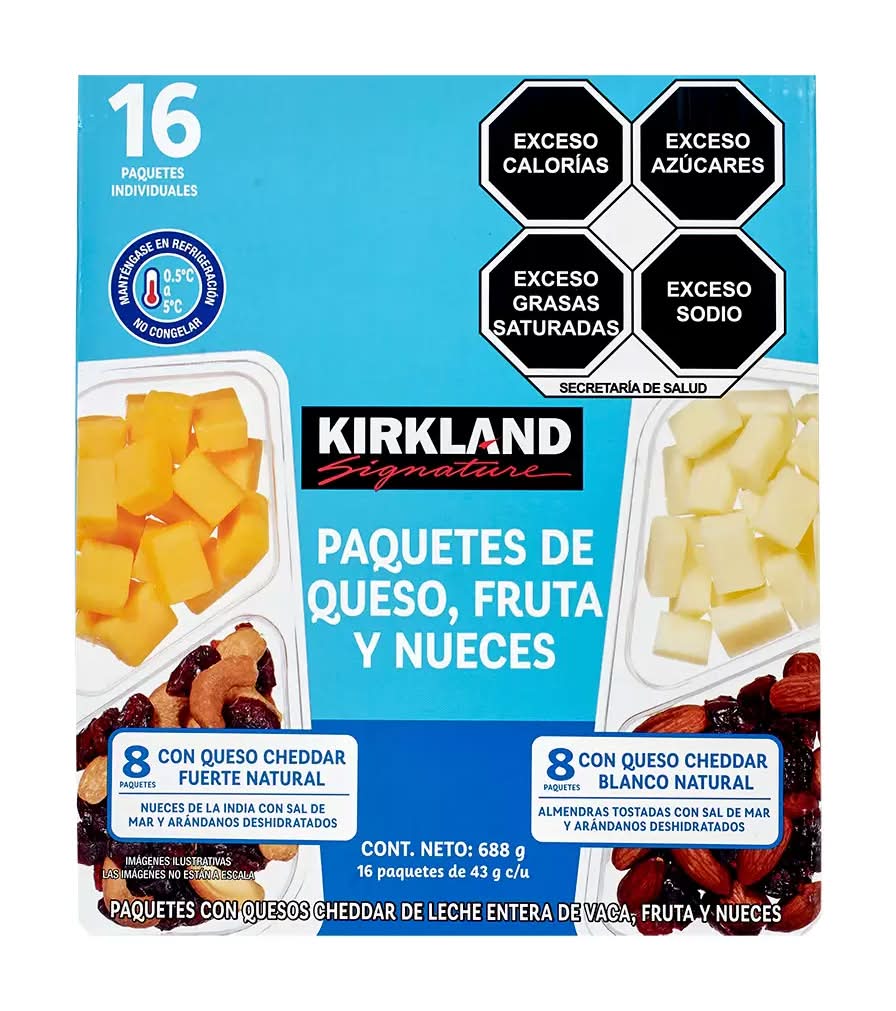 Kirkland Signature · Paquetes de queso, frutas y frutos secos (16 x 43 g)