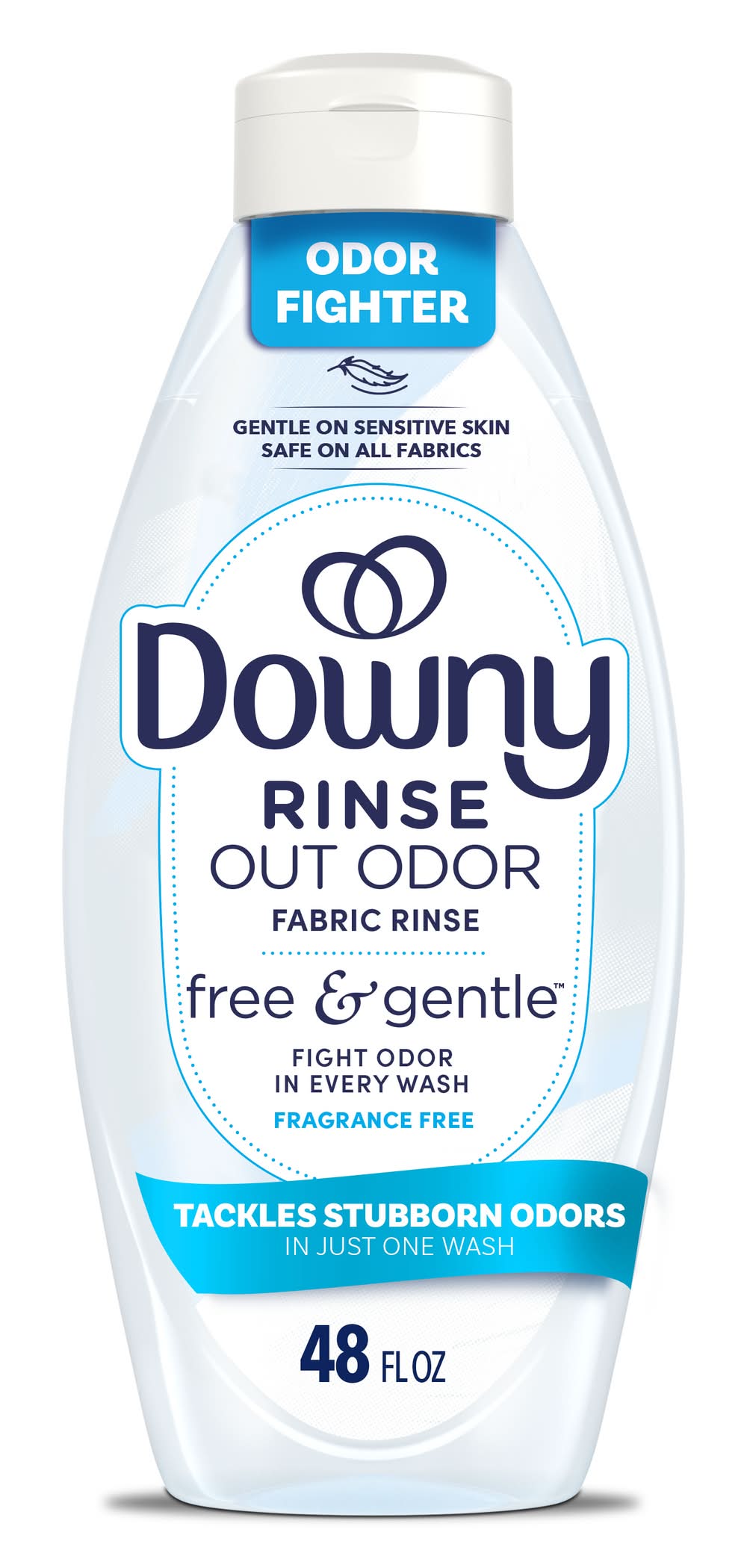 Downy Rinse & Refresh Free & Gentle Fragrance Free Fabric Rinse (48 fl oz)