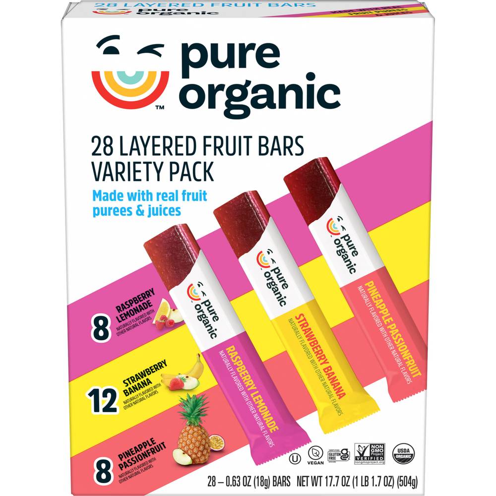 Pure Organic Layered Fruit Bar (28 bars)