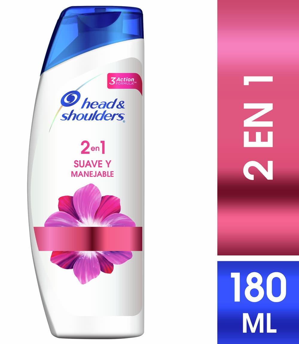 Head & Shoulders · Suave y manejable champú para el control de la caspa 2 en 1 (180 g)