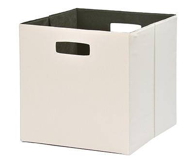 Real Living Whisper Fabric Bin, 13", White